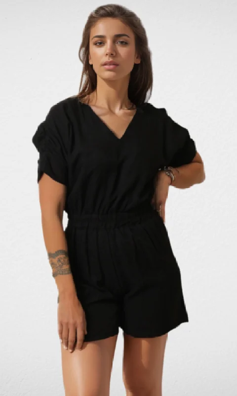 Women Jumpsuit Short (Black)