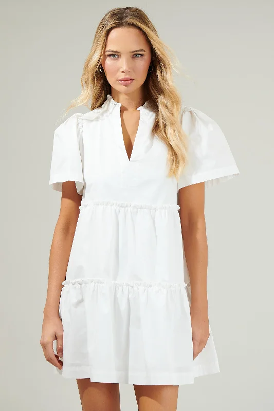 Amelia Tiered Babydoll Short Sleeve Dress