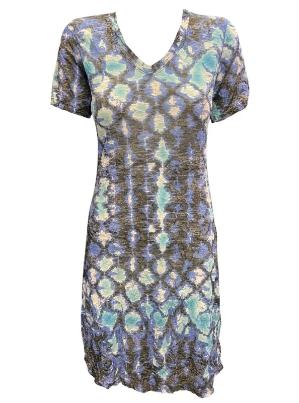 David Cline Olivia Short Sleeve V-Neck Dress - Wind