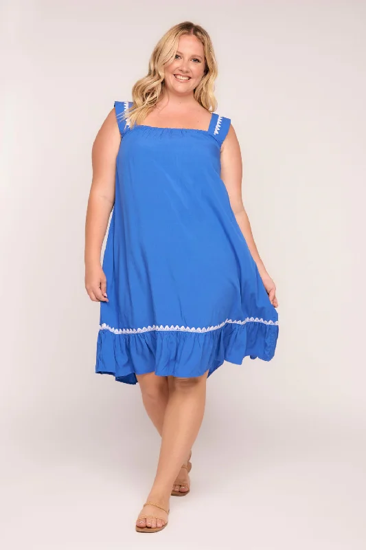 Celia Short Dress in Blueberry Delight