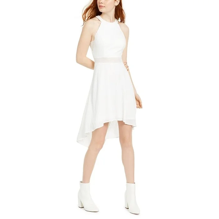 City Studio Sleeveless Above The Knee Hi-Lo Dress White Size 11