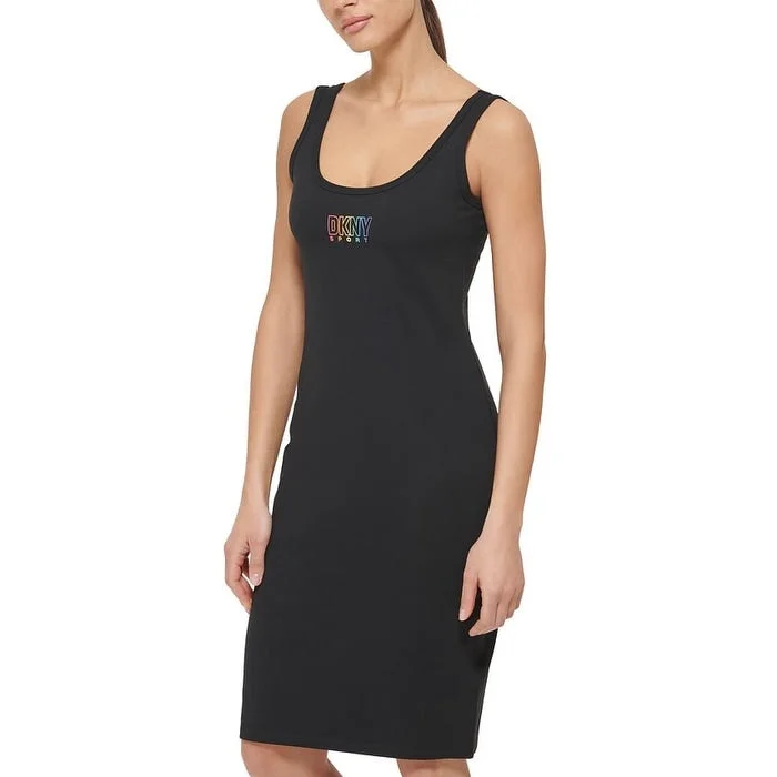 DKNY Women's Pride Logo Tank Dress Black Size X-Large