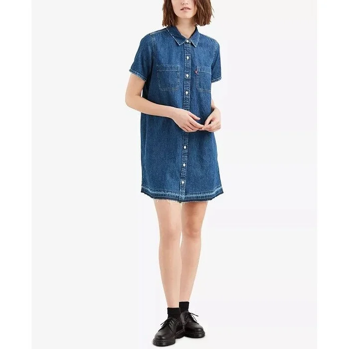 Levi's Women's Denim Shirt dress Navy Size Medium