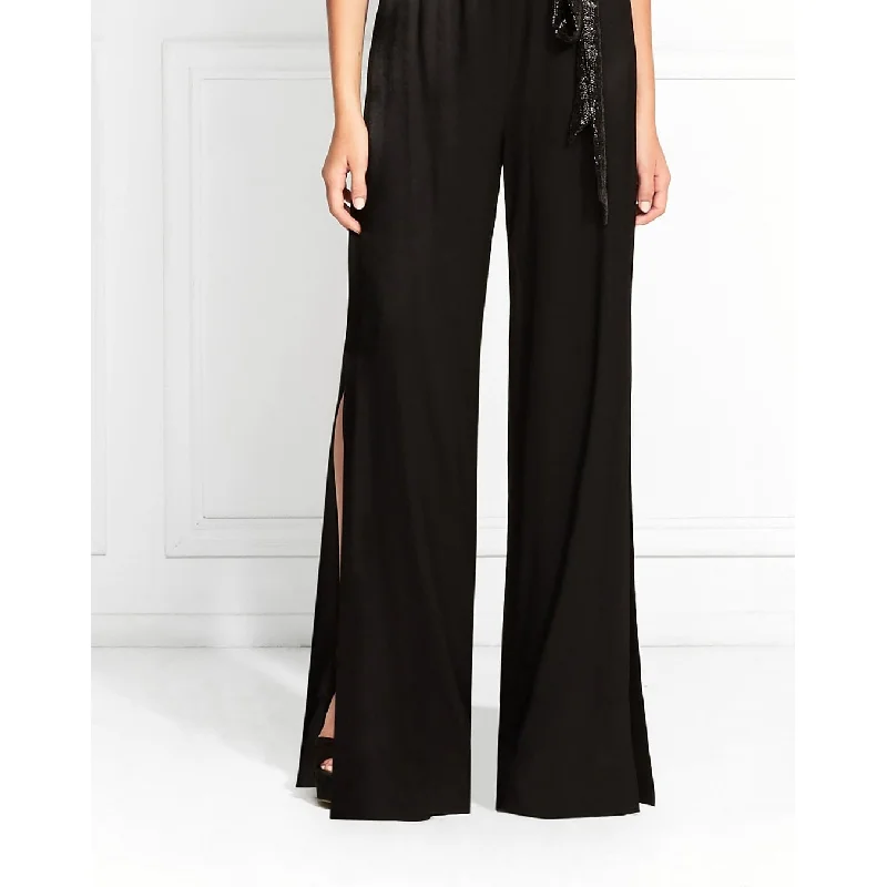 Rachel Zoe Women's Aiden Drapey Viscose Sequin Jumpsuit Black Size 4