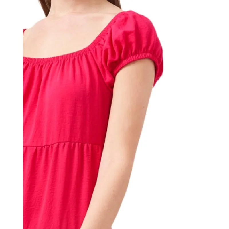 Riley & Rae Women's Square Neck Short Shift Dress Red Size Xx-Large