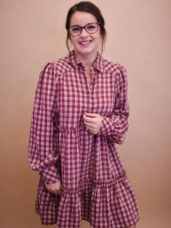 Share The Story Plaid Dress