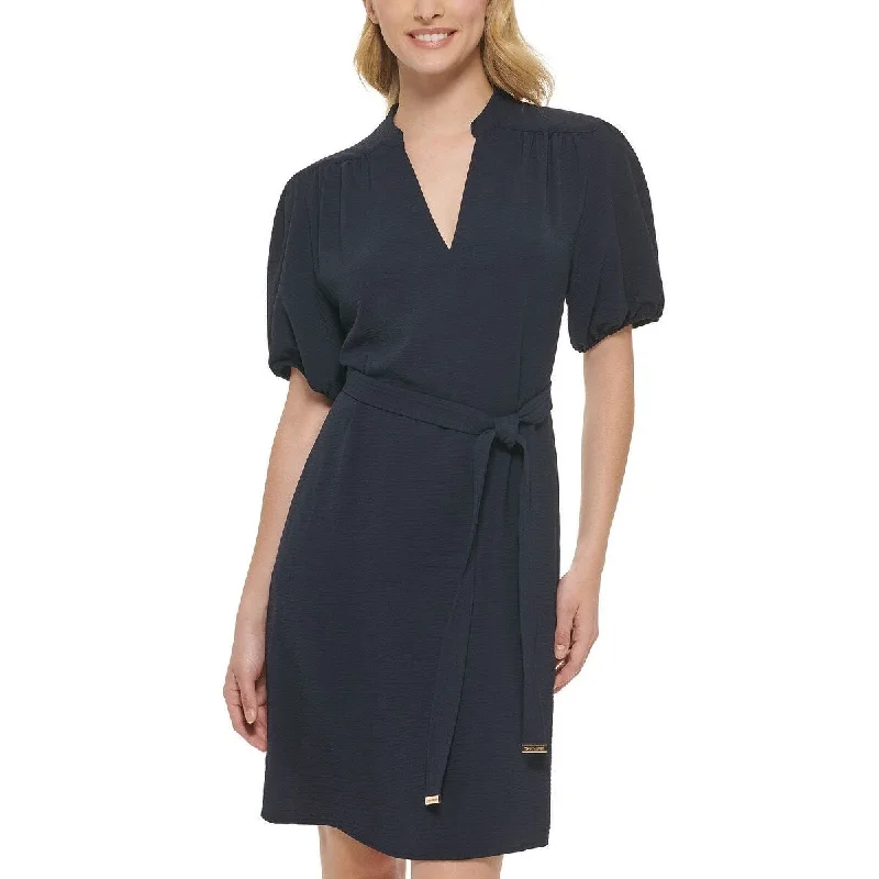 Tommy Hilfiger Women's Balloon Sleeve Dress Blue Size 14