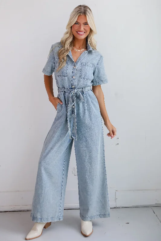 FINAL SALE - Fresh Perfection Denim Jumpsuit