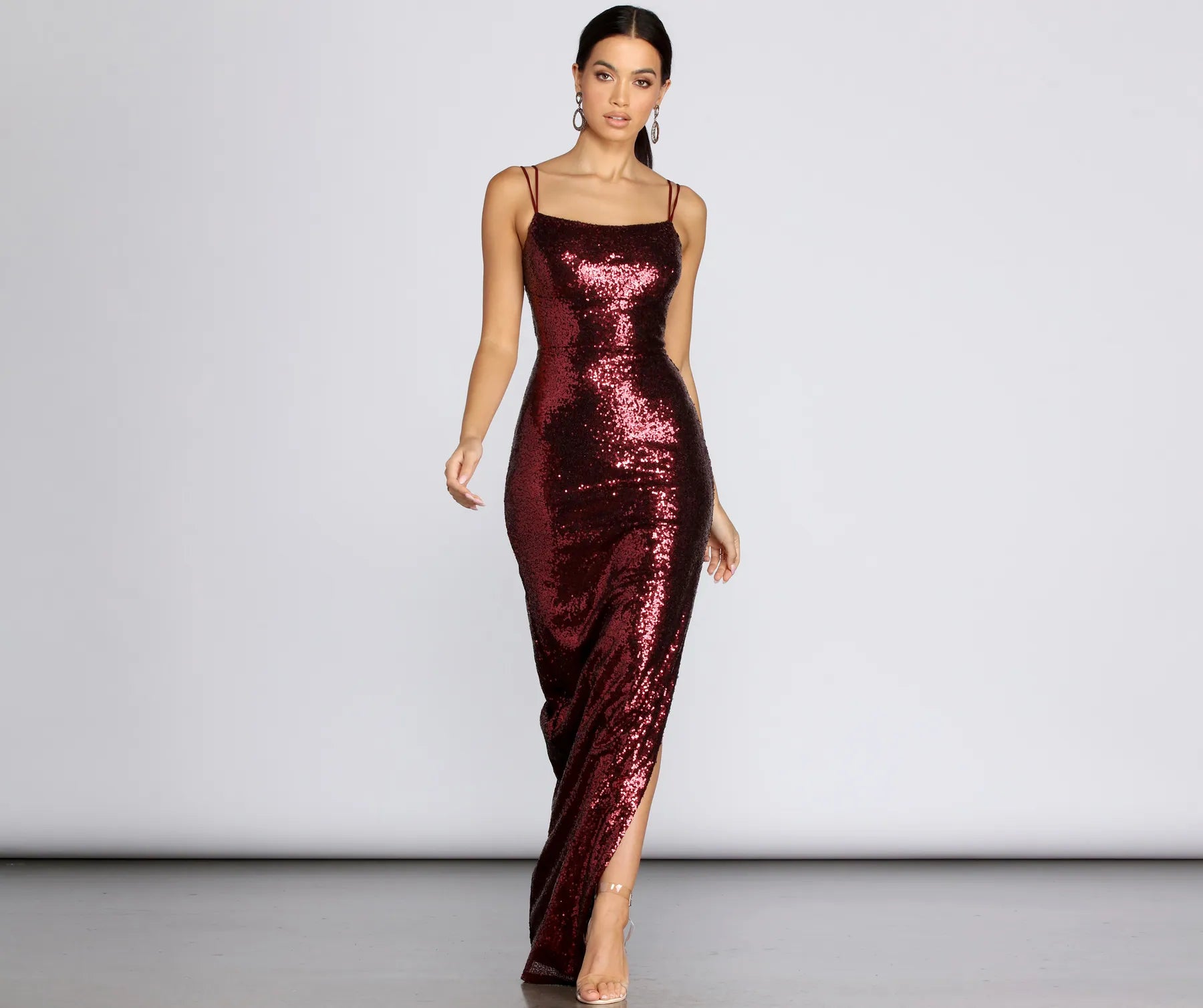 Ash High Slit Sequin Dress