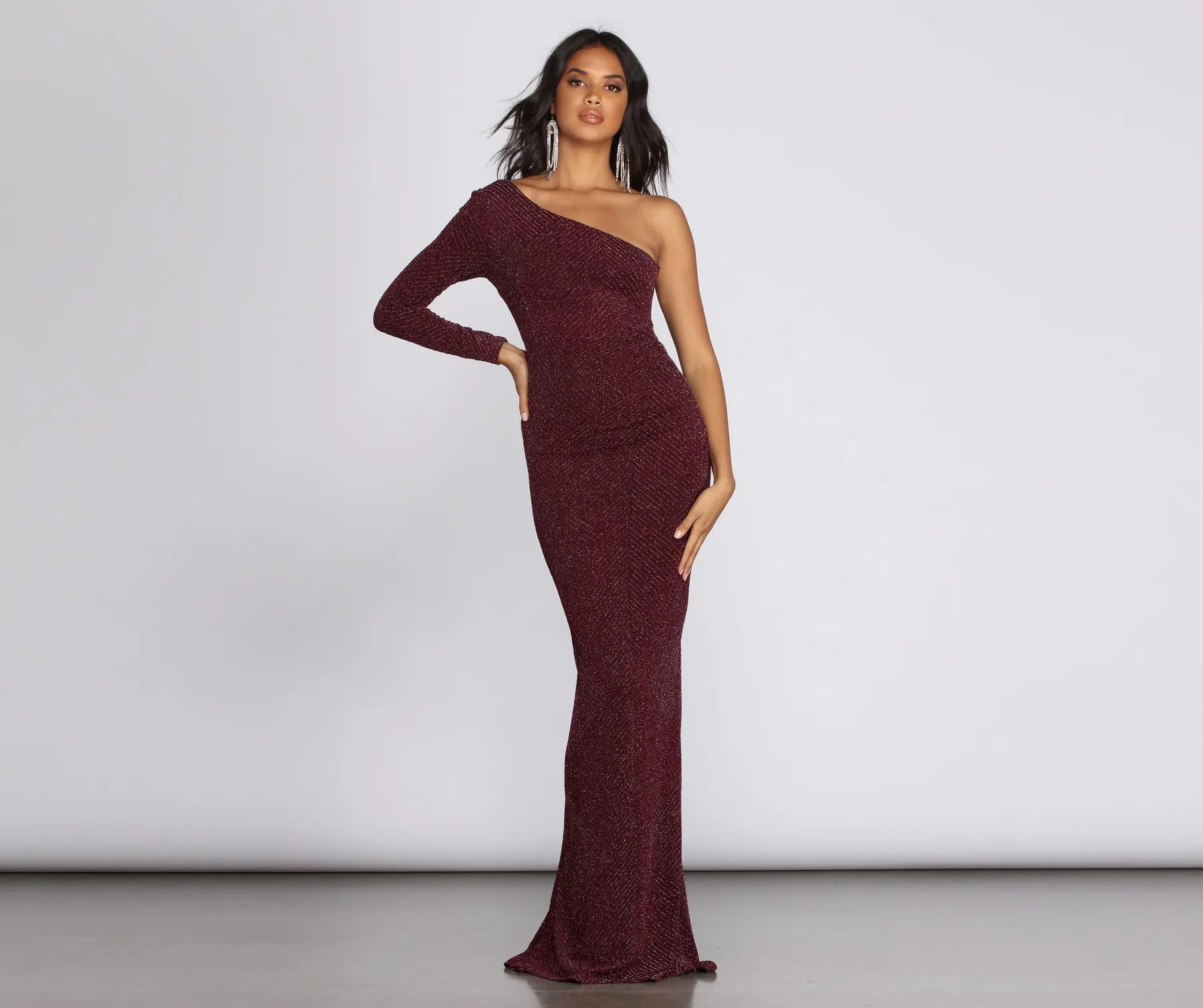 Brigitte Metallic Evening Gown