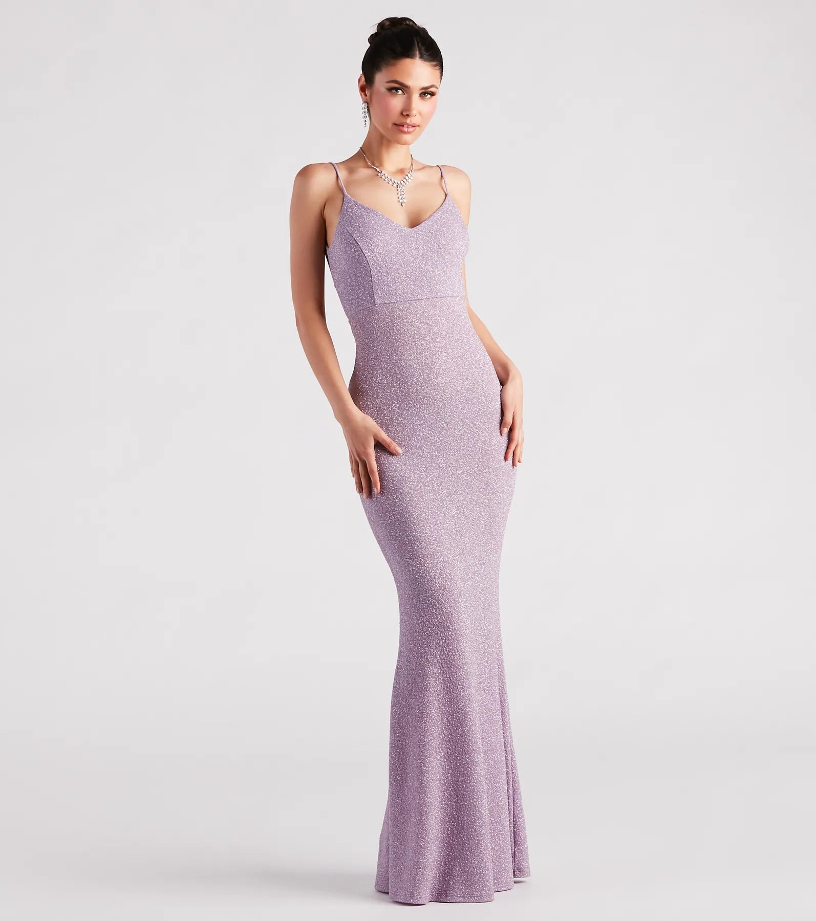 Irene Formal Backless Glitter Mermaid Dress