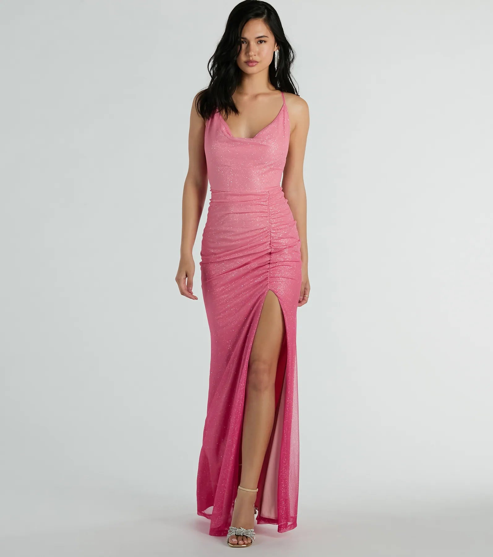 Kate Strappy Back Ombre Glitter Formal Dress