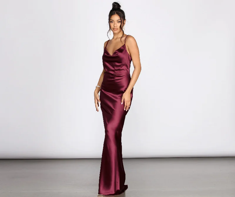 Londyn Formal Sleeveless Satin Dress