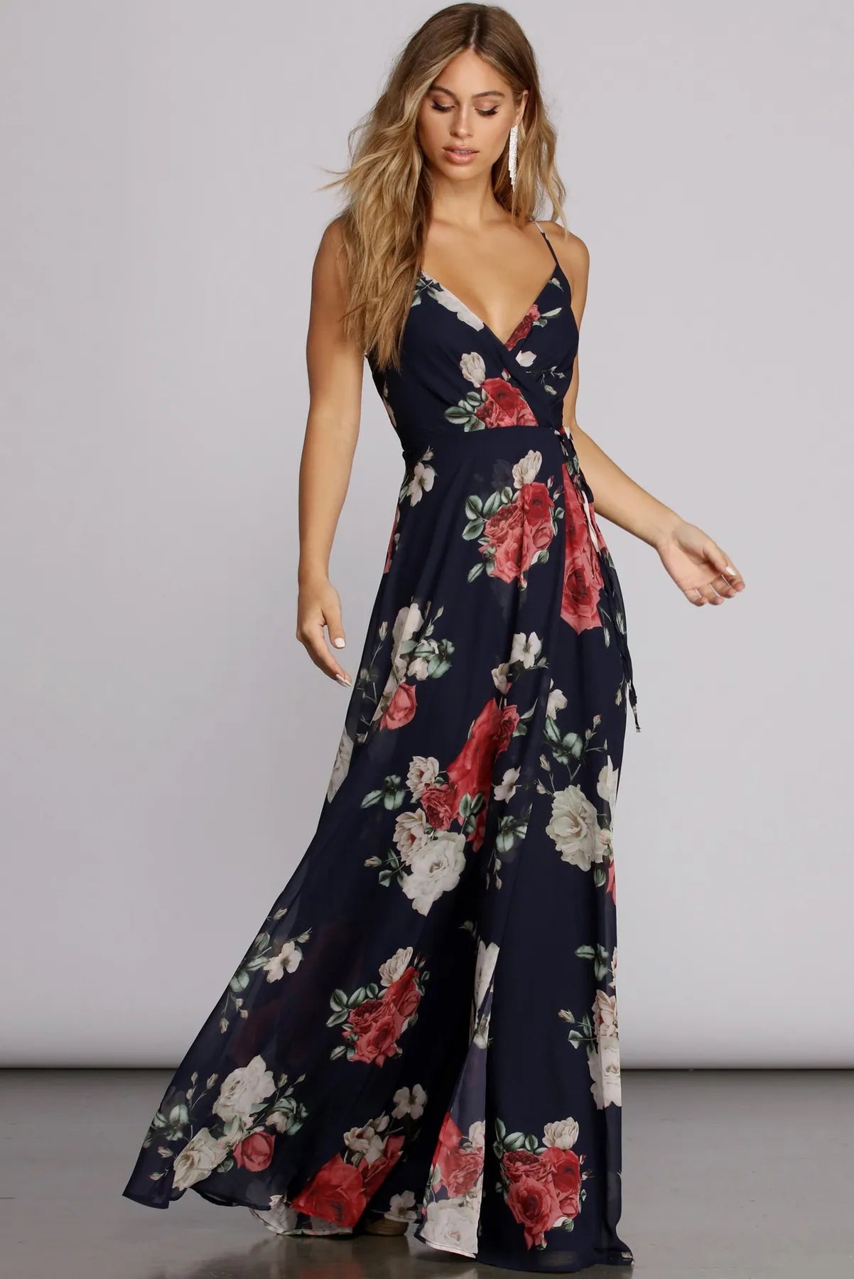 Marlena Floral Chiffon Gown