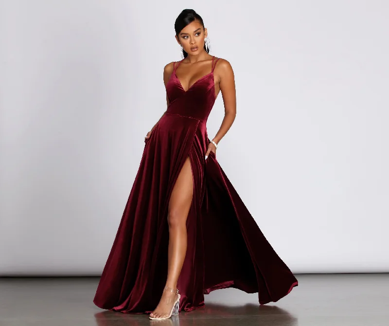 Melisande Long Velvet Gown