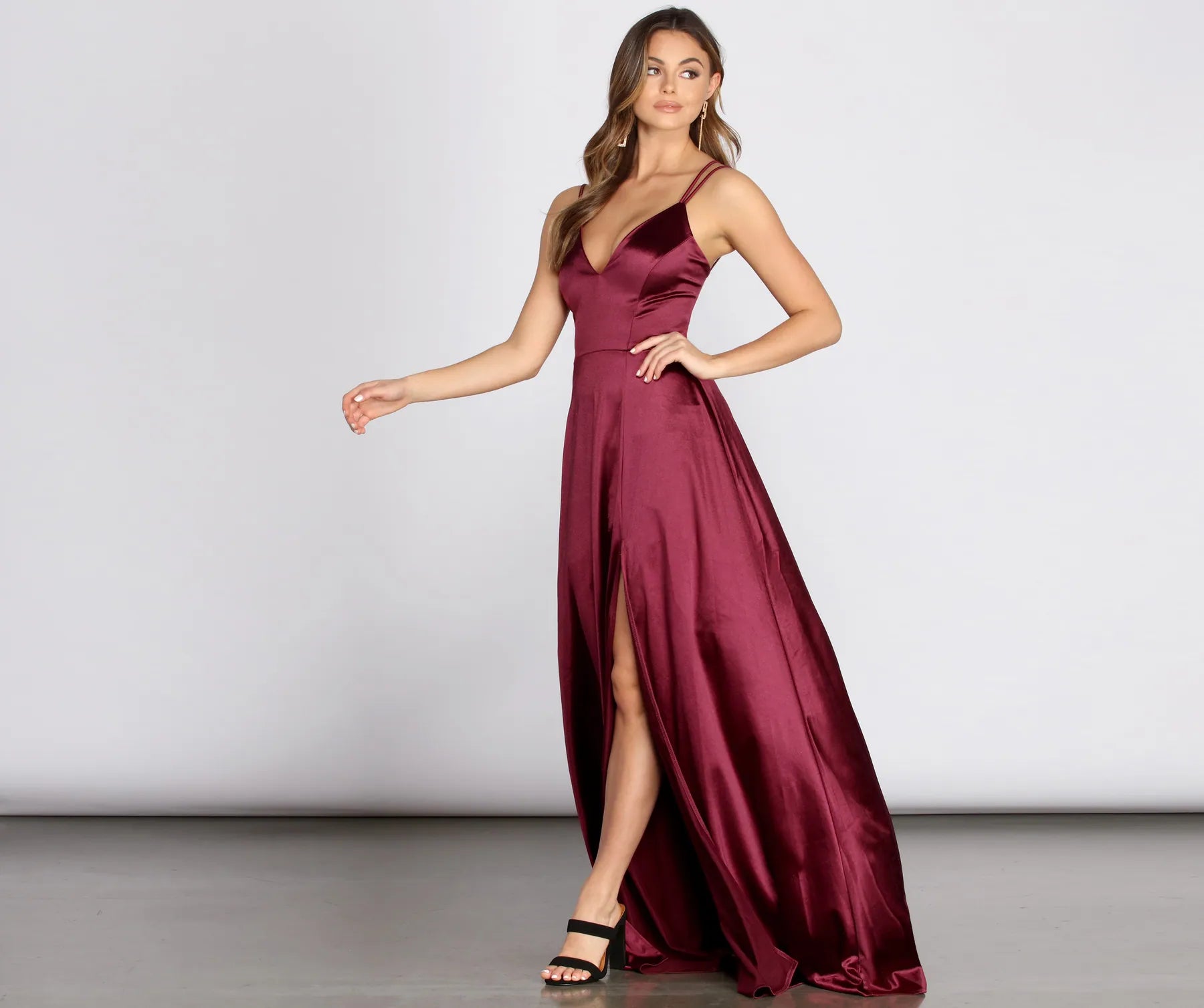 Monique Formal Satin A-Line Dress