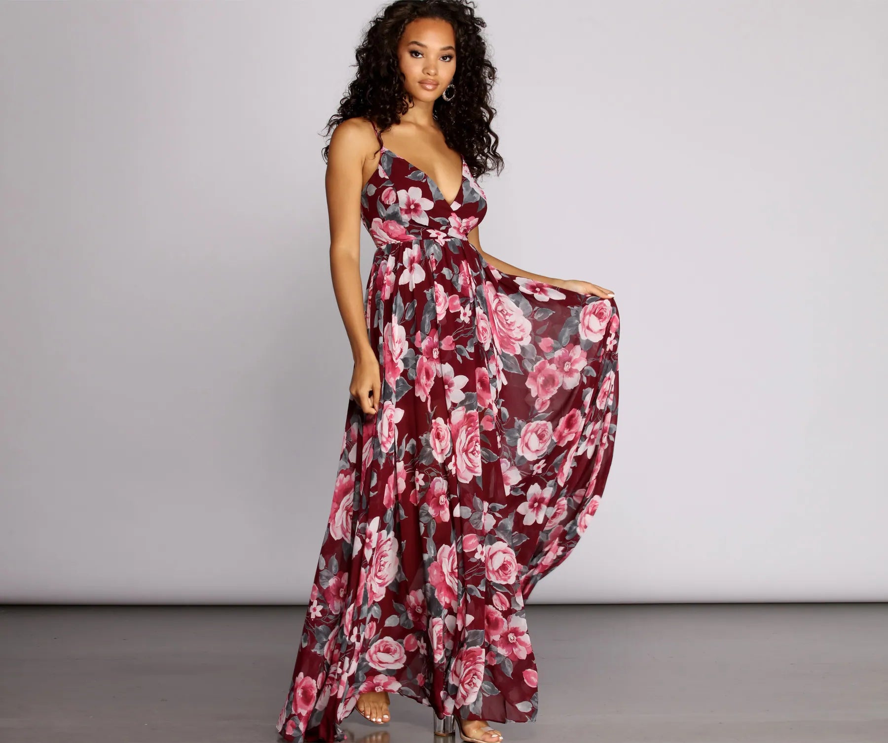 Rowan Floral Chiffon Formal Dress