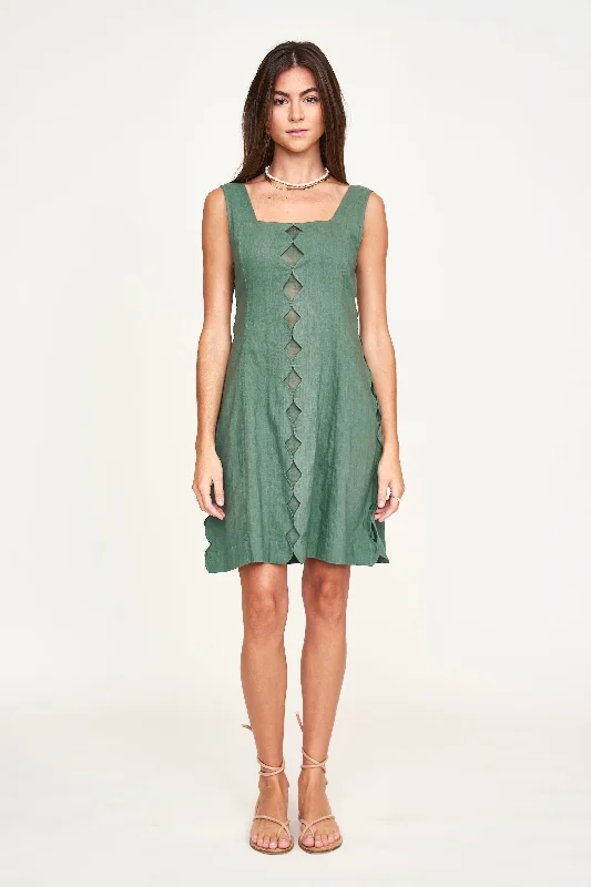 Barcelona Short Dress in Laurel